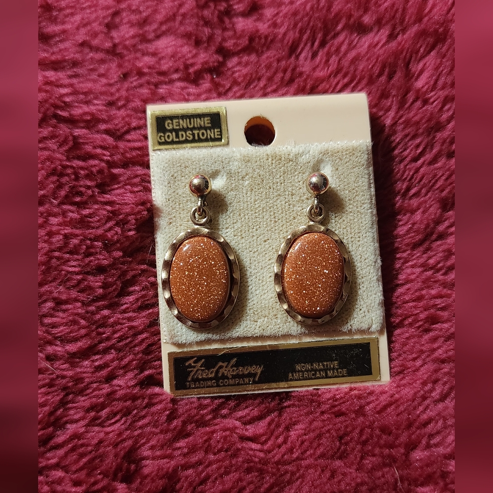 Goldstone Earrings